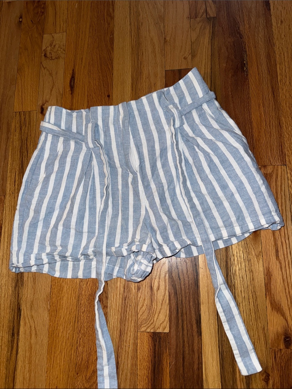 L'AGENCE Striped Tie-Front Shorts